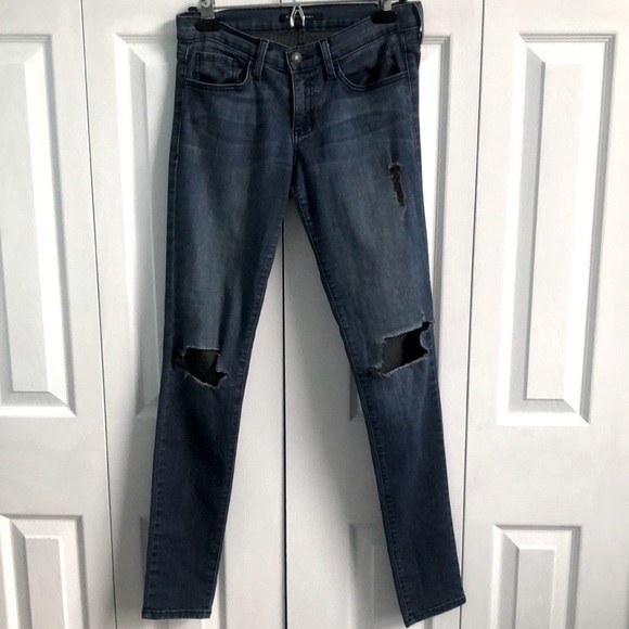 Flying Monkey Distressed Skinny Jeans Size 27 - Picture 1 of 10